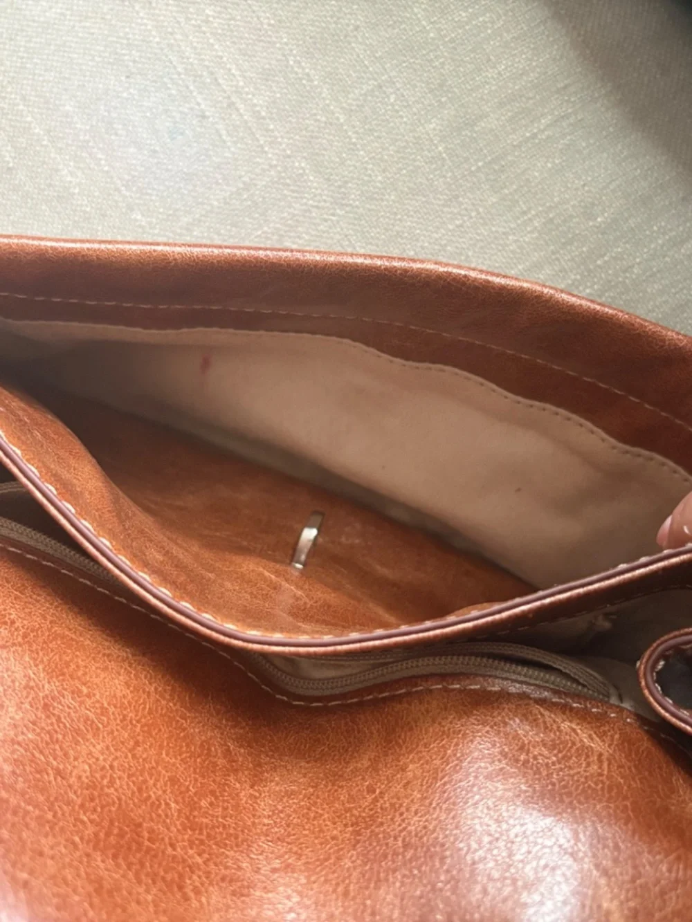 CHARLES & KEITH Delfina Chain Crossbody Bag in Distressed Tan